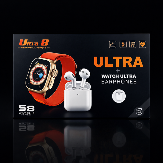 KIT SMARTWATCH ULTRA + AURICULARES ULTRA P9